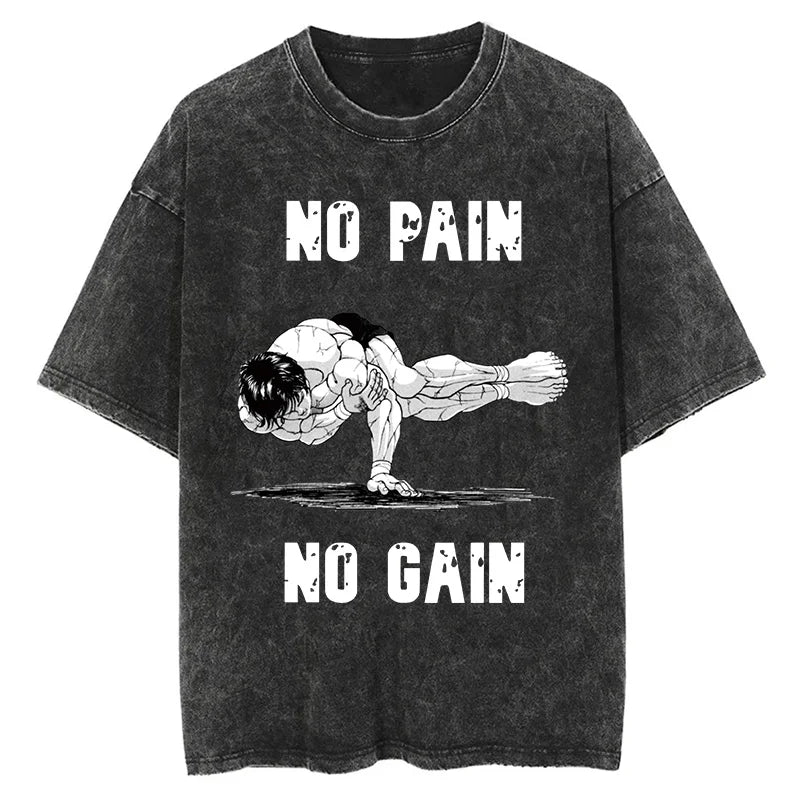 Baki No Pain No Gain Vintage Tee